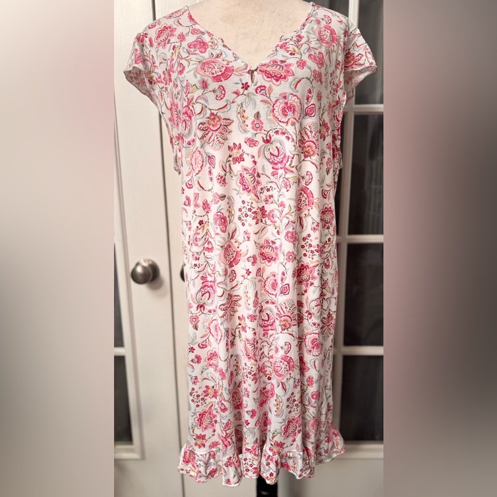 Bundle Lauren Ralph Lauren Henley Sleep Dress XL • Floral Ruffle & Stripe